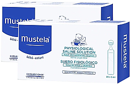 Набір   - Mustela Bebe Physiological Saline Solution Nasal And Ophthalmic Solution (solution/40x5ml) — фото N1