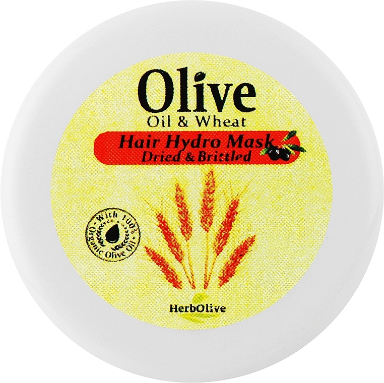 Маска для сухого волосся із пшеницею та олією оливи - Madis HerbOlive Hydro Hair Mask Olive Oil & Wheat (міні) — фото N1