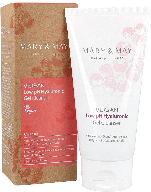 Очищувальний гель для обличчя - Mary & May Vegan Low pH Hyaluronic Gel Cleanser — фото N1