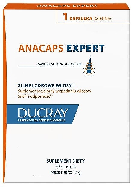 Харчова добавка при хронічному випаданні волосся - Ducray Anacaps Expert Chronic Hair Loss — фото N1