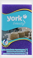 Губка для ванны и массажа, прямоугольная, фиолетовая - York — фото N1