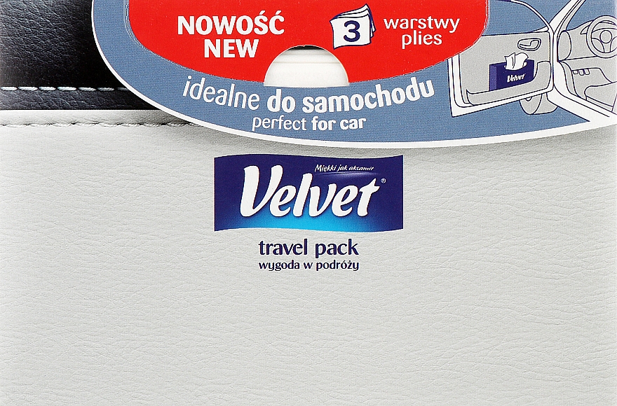Универсальные салфетки, 3 слоя, 50 шт, серая упаковка - Velvet Travel Pack — фото N1