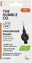 Парфумерія, косметика Міжзубні інтердентальні йоржики, 0.45 мм, помаранчеві, 6 шт. - The Humble Co Interdental Brush