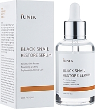 УЦЕНКА Восстанавливающая сыворотка с муцином черной улитки - IUNIK Black Snail Restore Serum * — фото N3