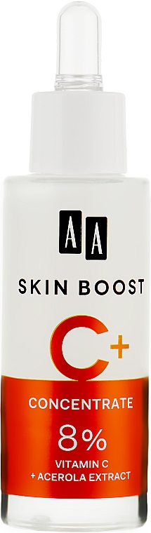 Сыворотка с 8 % витамин С и экстракт ацеролы - AA Cosmetics Skin Boost C+ Concentrate