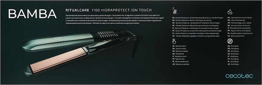Выпрямитель для волос - Cecotec Bamba RitualCare 1100 HidraProtect Ion Touch  — фото N2