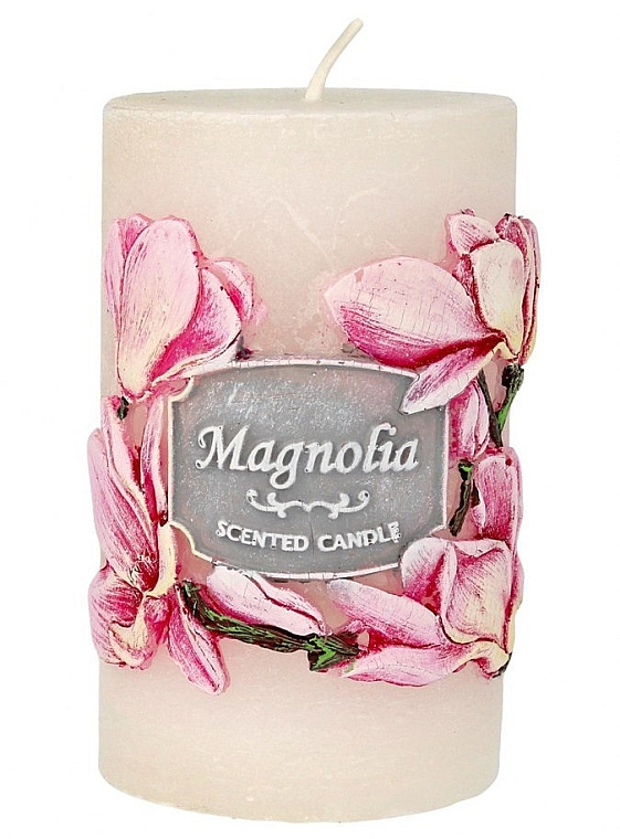 Декоративна свічка, 7х11,5 см, біла - Artman Garden Magnolia Candle — фото N1