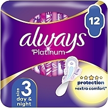 Гігієнічні прокладки з крильцями, 12 шт. - Always Platinum Ultra Night — фото N1