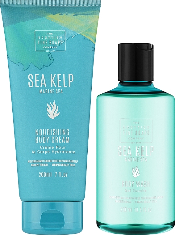 Набір - Scottish Fine Soaps Sea Kelp Marine Spa Luxury Gift Duo (sh/gel/300ml + b/cr/200ml) — фото N2