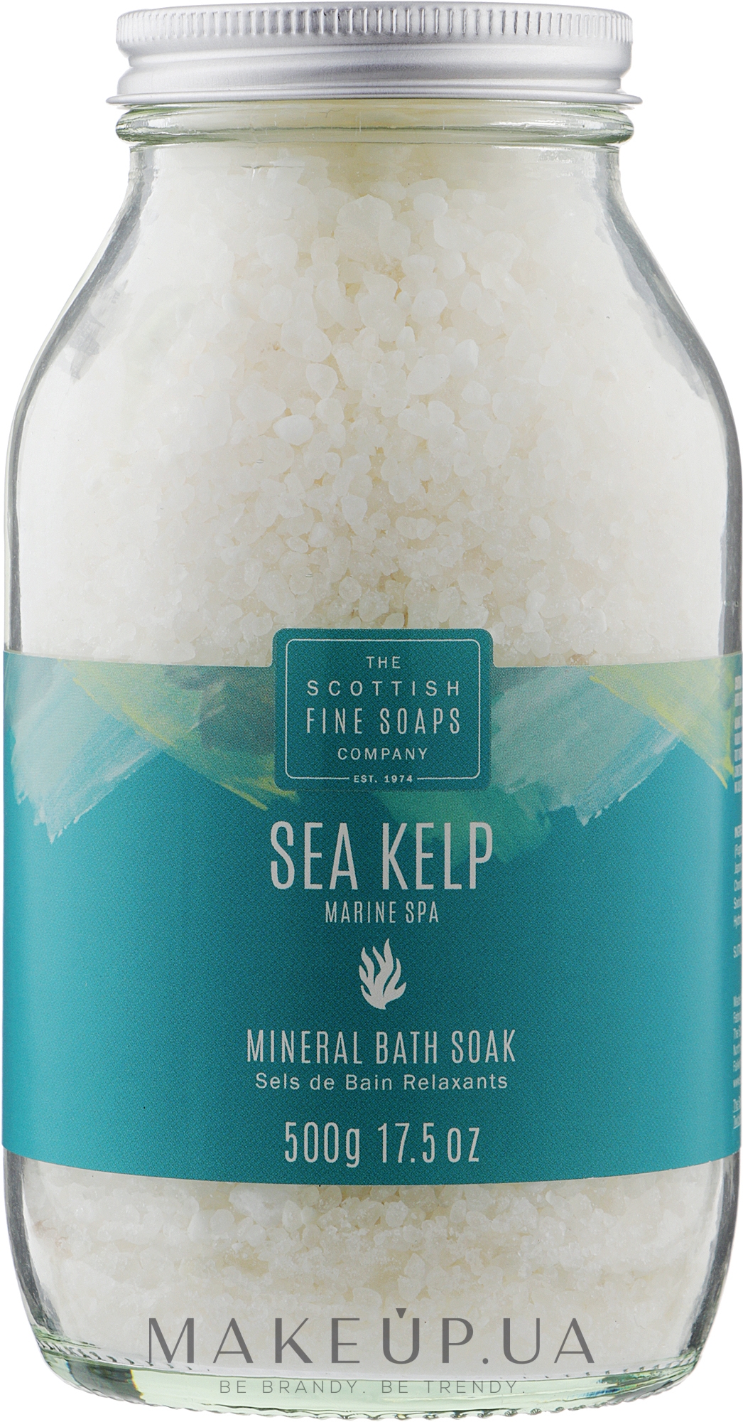 Соль для ванны - Scottish Fine Soaps Sea Kelp Marine Spa Mineral Bath Soak (в стеклянной банке) — фото 500g