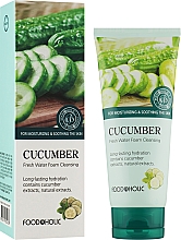 Пінка для вмивання обличчя з екстрактом огірка - Food a Holic Cucumber Fresh Water Foam Cleansing — фото N4