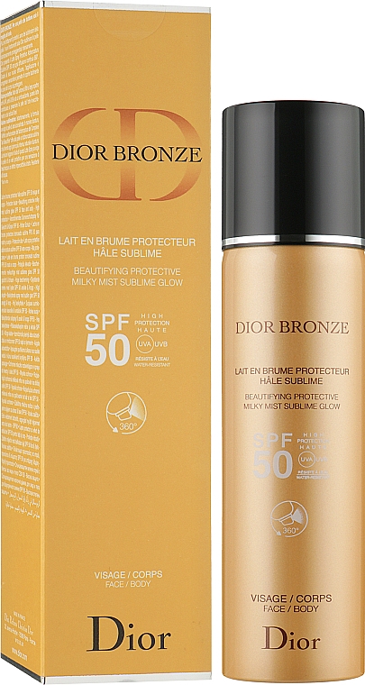Сонцезахисна олія-серпанок SPF50 - Christian Dior Bronze Protective Milky Mist Sublime Glow — фото N2