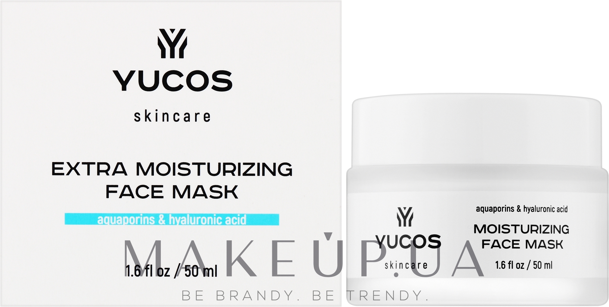 Увлажняющая маска с аквапоринами и гиалуроновой кислотой - Yucos Moisturizing Face Mask Aquaporins & Hyaluronic Acid — фото 50ml