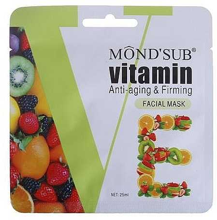 Антивікова маска для обличчя - Mond'Sub Vitamin E Anti-Aging & Firming Facial Mask — фото N1