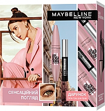 Духи, Парфюмерия, косметика Набор - Maybelline New York Lash Sensational Intense Black (mascara/9.5ml + brow/mascara/2.8ml)