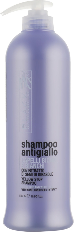 Шампунь проти жовтизни для сивого, освітленого волосся - Black Professional Yellow Stop Shampoo — фото N3