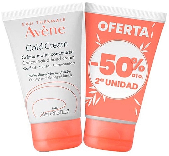 Набор - Avene Cold Cream Concentrated Hand Cream (h/cr/2x50ml) — фото N1