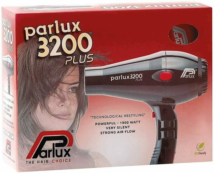 Фен для волосся, сріблястий - Parlux 3200 Plus Hair Dryer Silver — фото N2