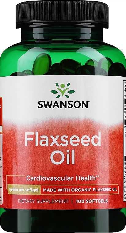 Пищевая добавка "Льняное масло" - Swanson Flaxseed Oil High Lignan — фото N1