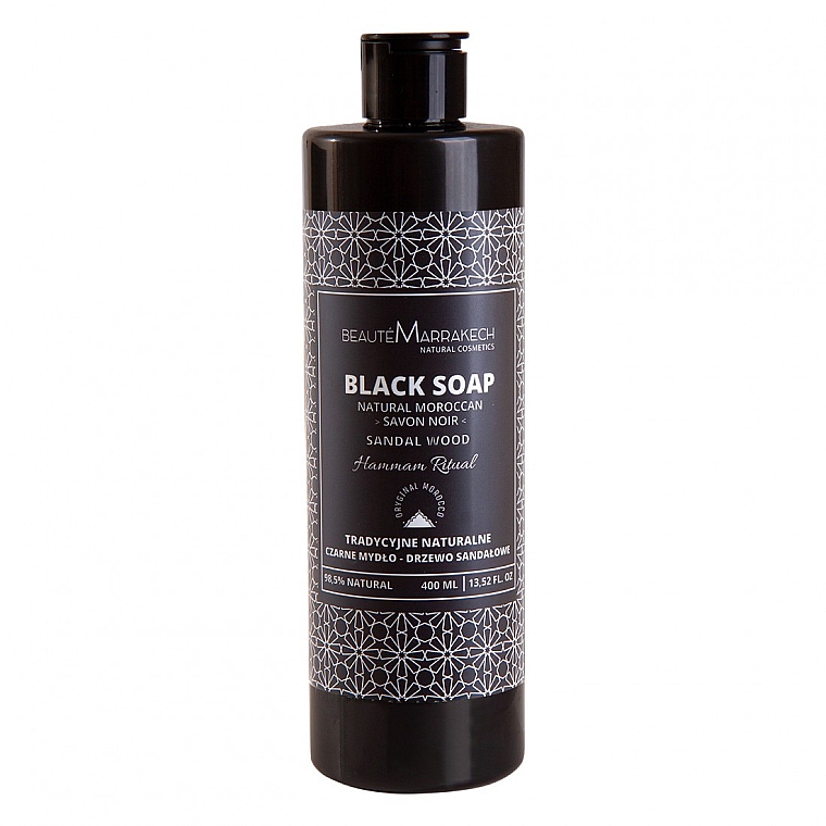 Натуральне чорне мило для душу з ароматом сандалового дерева - Beaute Marrakech Shower Black Soap Sandal Wood