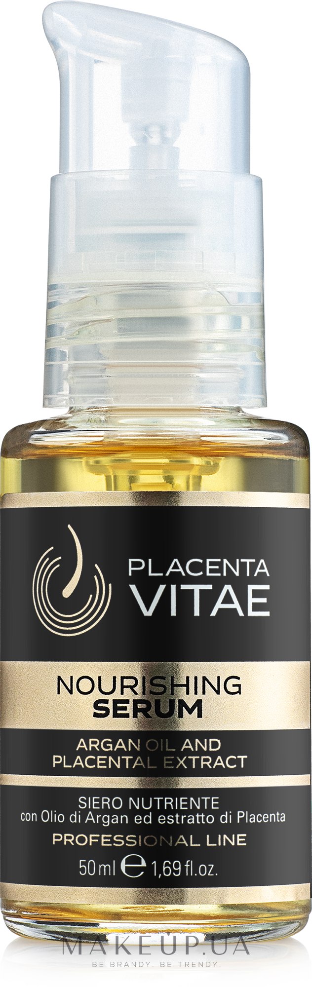 Живильна сироватка проти випадіння волосся з арганієвою олією та екстрактом плаценти - Placenta Vitae Professional Line Nourishing Serum — фото 50ml