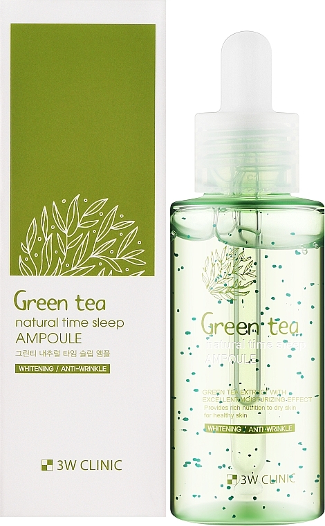 Ампульная ночная сыворотка с зеленым чаем - 3W Clinic Green Tea Natural Time Sleep Ampoule — фото N2