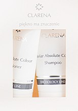 Парфумерія, косметика Дорожній міні-набір - Clarena Trichology Line Caviar Absolute Colour Mini Set (shm/30ml + cond/30ml)