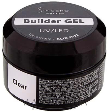 Базовый гель для ногтей - Sincero Salon Builder Gel — фото Clear