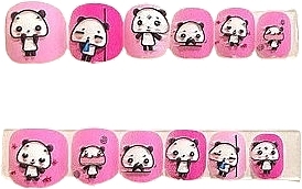 Накладные самоклеящиеся ногти для детей "Панда", 981 - Deni Carte Tipsy Kids  — фото N2