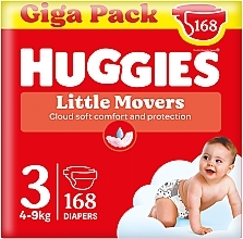 Духи, Парфюмерия, косметика Подгузники Little Movers, 3 (4-9 кг), 168 шт. - Huggies Giga Pack