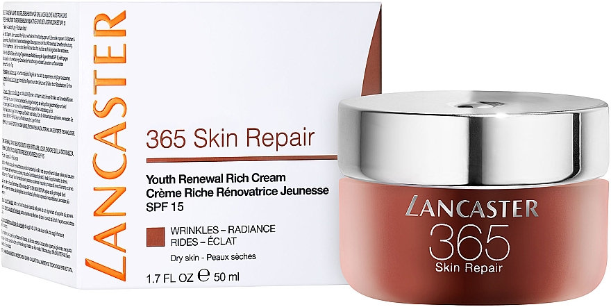 Крем для обличчя, оновлюючий - Lancaster 365 Skin Repair Youth Renewal Rich Cream SPF 15 — фото N2