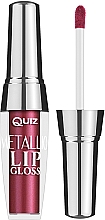 Парфумерія, косметика Рідка помада з шимером - Quiz Cosmetics Mettalic Lip Gloss