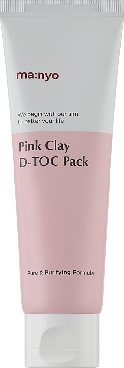 Очищувальна маска для обличчя на основі глини - Manyo Factory Pink Clay D-Toc Pack (туба) — фото N1