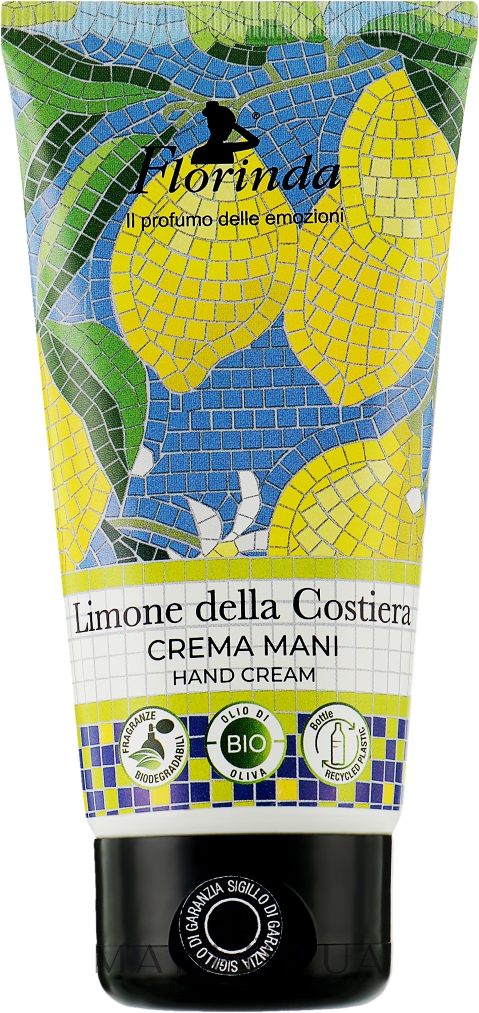 Крем для рук "Прибережний лимон" - Florinda Mosaici Italiani Hand Cream — фото 75ml