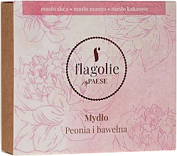 Натуральне мило для рук і тіла "Півонія і бавовна" - Flagolie by Paese Peony & Cotton — фото N1