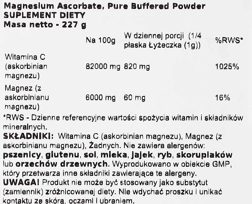 Чистий, буферизований аскорбат магнію - Now Foods Magnesium Ascorbate Vitamin C Powder — фото N2