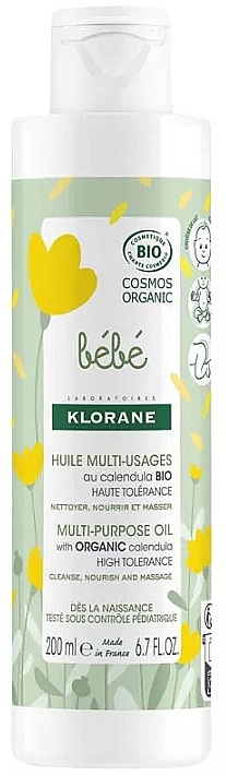 Органическое многоцелевое масло с календулой - Klorane Bebe Bio Multi-Usage Oil — фото N1