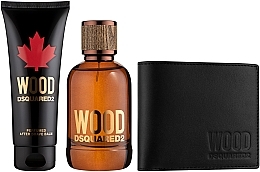Dsquared2 Wood Pour Homme - Набор (edt/100ml + sh/gel/100ml + wallet) — фото N2