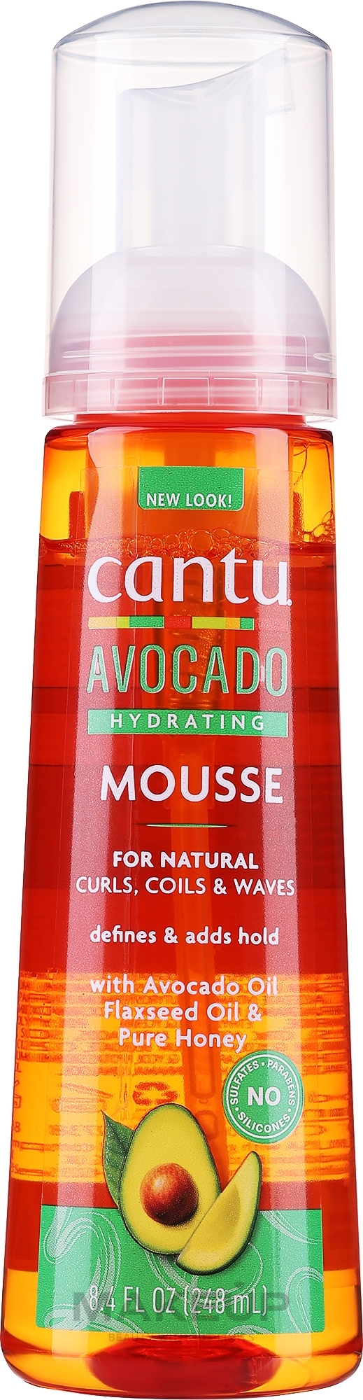 Увлажняющий мусс для волос - Cantu Avocado Hydrating Hair Styling Mousse — фото 248ml