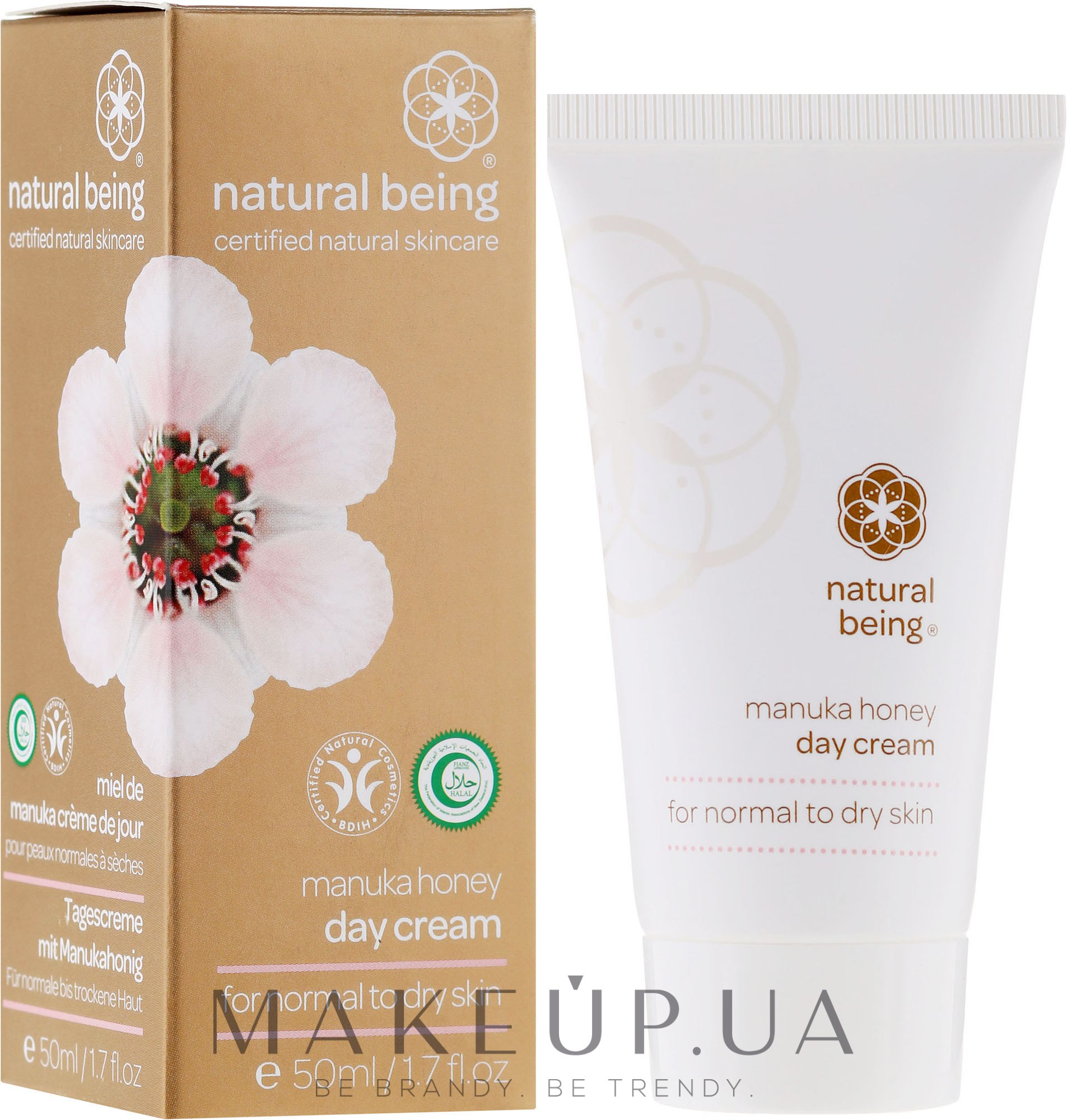 Крем для обличчя, для нормальної і сухої шкіри - Natural Being Manuka Honey Day Cream — фото 50ml