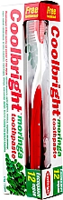 Парфумерія, косметика Набір "Екстракт моринги", червоний - Coolbright Moringa (toothpaste/130ml + toothbrush/1pcs)