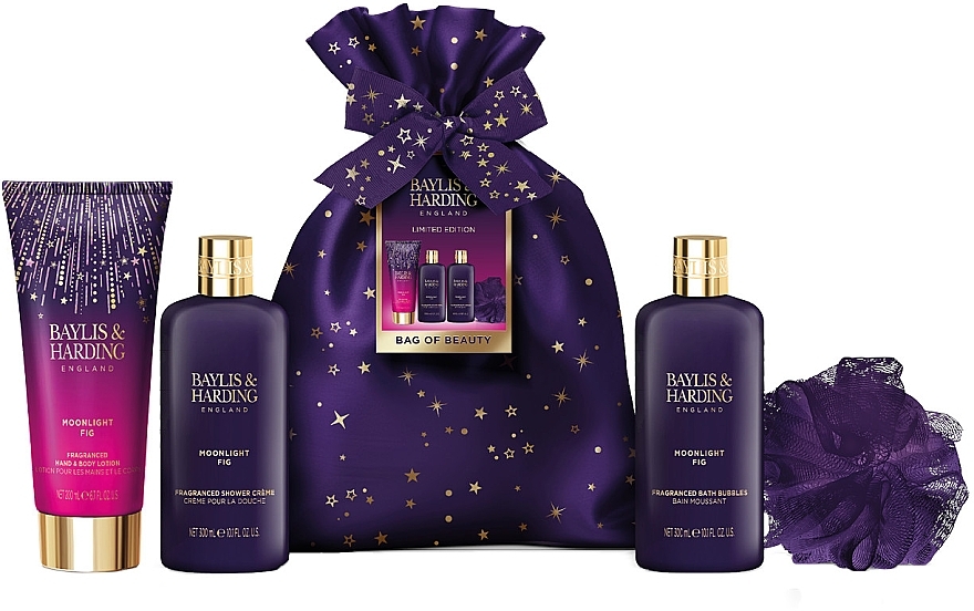 Набір, 5 продуктів - Baylis & Harding Moonlight Fig Bag of Beauty Gift Set — фото N1