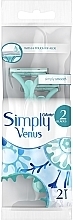 Одноразовые бритвенные станки, 2 шт - Gillette Simply Venus 2 Satin Care — фото N2