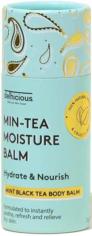 Зволожувальний освіжальний бальзам для тіла - Delhicious Min-Tea Moisture Mint Black Tea Body Balm — фото N1