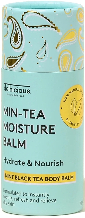 Увлажняющий освежающий бальзам для тела - Delhicious Min-Tea Moisture Mint Black Tea Body Balm — фото N1