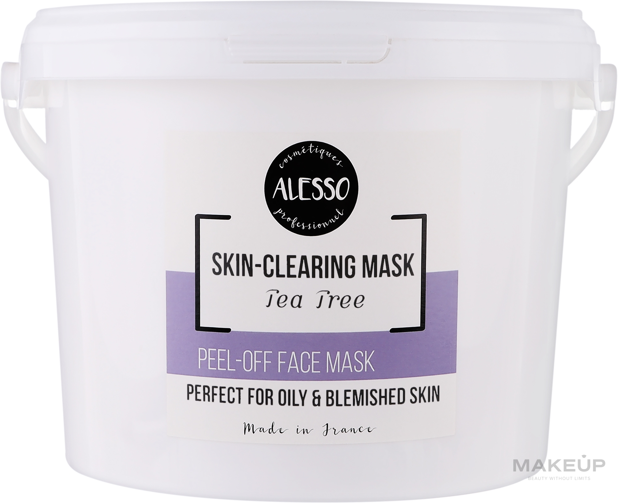 Альгінатна маска з олією протизапальна для жирної шкіри - Alesso Skin Clearing Tea Tree Mask — фото 1000g