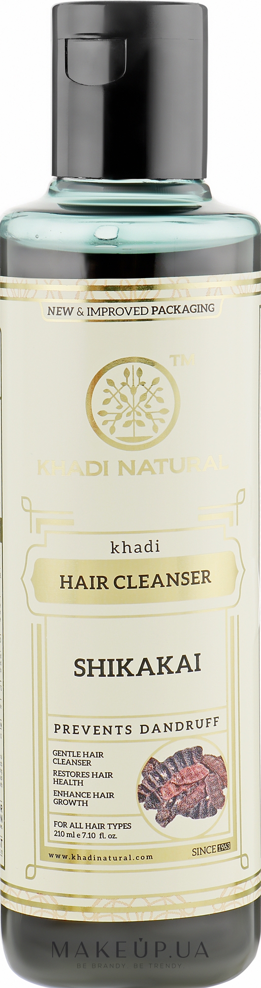 Аюрведичний шампунь "Шікакай" - Khadi Natural Ayurvedic Shikakai Hair Cleanser — фото 210ml