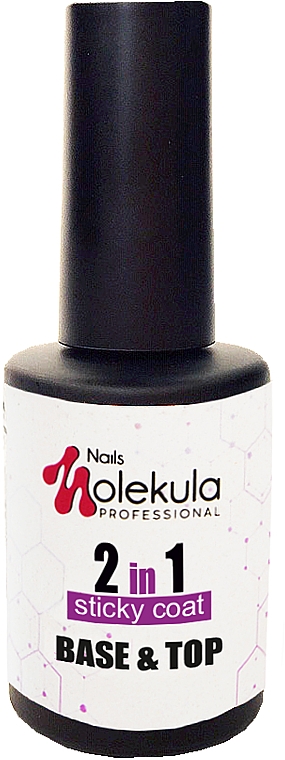 Базовое и финишное покрытие - Nails Molekula Base & Top Coat 2 In 1 — фото N1