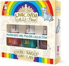 Набор лаков для ногтей - Moyra Kids Effect Nail Polish Unicorn Collection (3x7ml) — фото N1