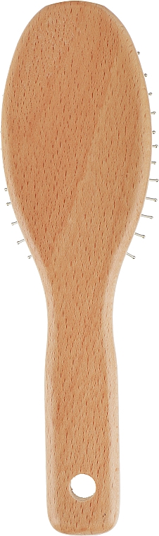 Щітка для волосся, овальна, 4896, зі світлим дерев'яним корпусом - Top Choice — фото N2